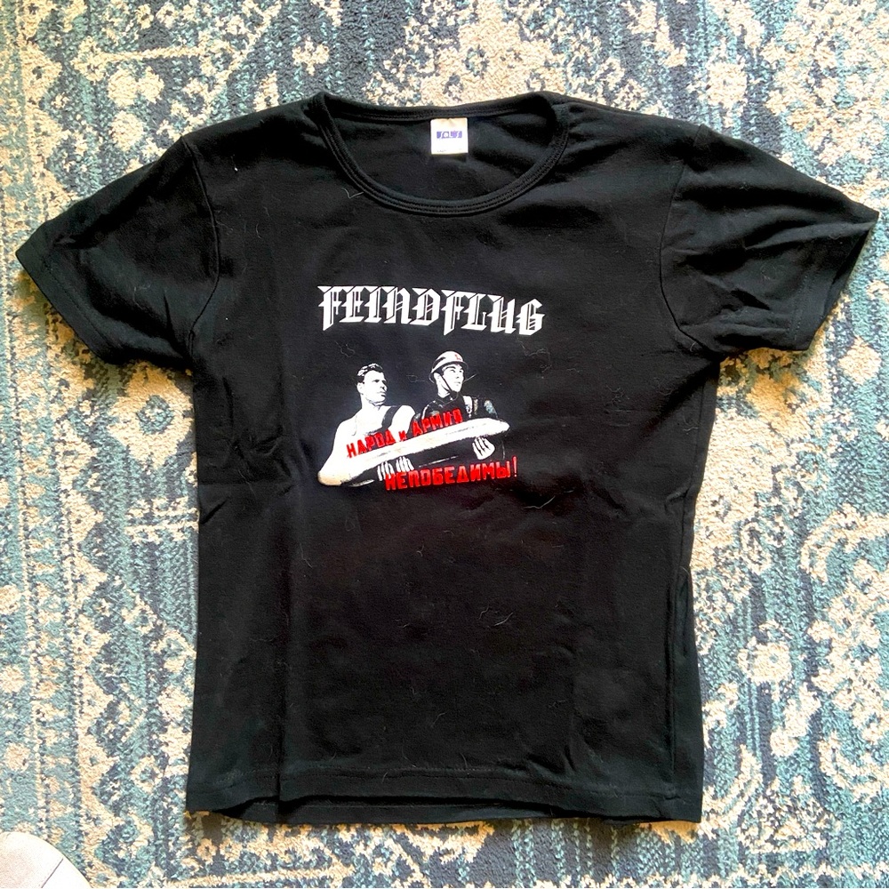 Feindflug goth industrial babydoll band tee shirt vintage 2000s